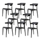 Contemporary Style Armless Dining Chair Plastic Open Back Side Chair for Restaurant Grey 8 Piece Set Clearhalo 'Dining Chairs' 'Dining Tables & Seating' 'dining_chair' 'furn' 'furn_dining_chair' 'Furniture' 'Kitchen & Dining Furniture' 6086580