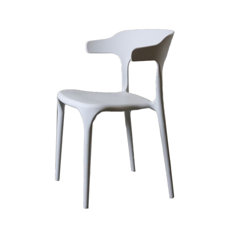 Contemporary Style Armless Dining Chair Plastic Open Back Side Chair for Restaurant Clearhalo 'Dining Chairs' 'Dining Tables & Seating' 'dining_chair' 'furn' 'furn_dining_chair' 'Furniture' 'Kitchen & Dining Furniture' 6086581