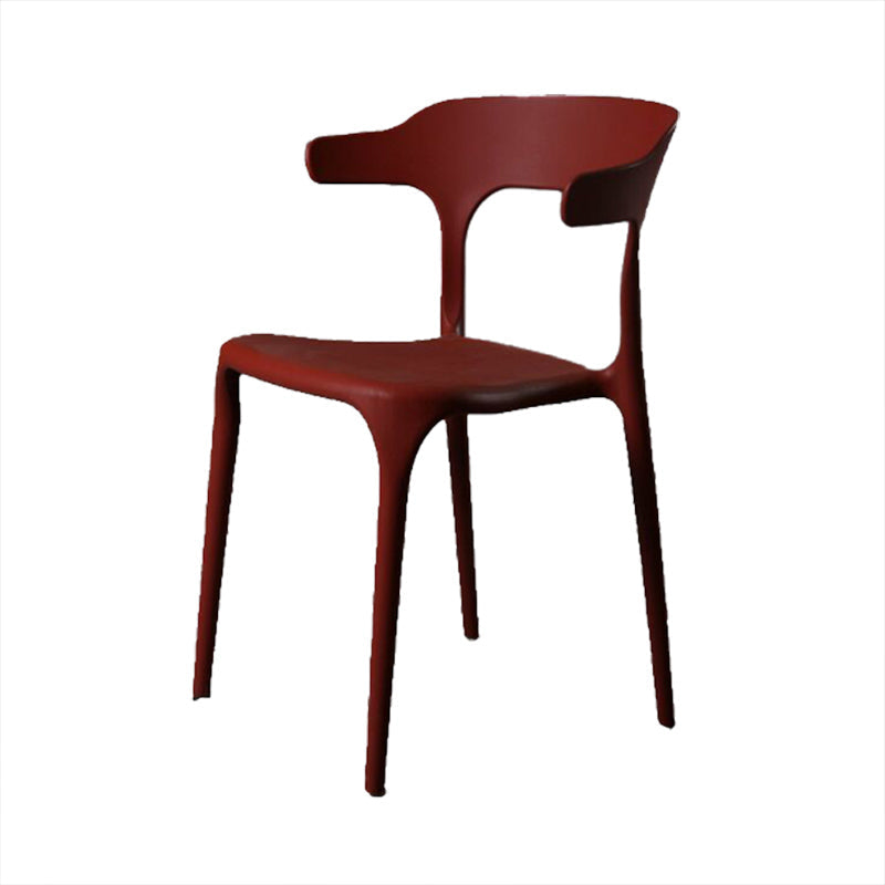 Contemporary Style Armless Dining Chair Plastic Open Back Side Chair for Restaurant Clearhalo 'Dining Chairs' 'Dining Tables & Seating' 'dining_chair' 'furn' 'furn_dining_chair' 'Furniture' 'Kitchen & Dining Furniture' 6086583