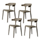 Contemporary Style Armless Dining Chair Plastic Open Back Side Chair for Restaurant Light Gray 4 Piece Set Clearhalo 'Dining Chairs' 'Dining Tables & Seating' 'dining_chair' 'furn' 'furn_dining_chair' 'Furniture' 'Kitchen & Dining Furniture' 6086584