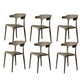 Contemporary Style Armless Dining Chair Plastic Open Back Side Chair for Restaurant Light Gray 6 Piece Set Clearhalo 'Dining Chairs' 'Dining Tables & Seating' 'dining_chair' 'furn' 'furn_dining_chair' 'Furniture' 'Kitchen & Dining Furniture' 6086586