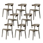 Contemporary Style Armless Dining Chair Plastic Open Back Side Chair for Restaurant Light Gray 8 Piece Set Clearhalo 'Dining Chairs' 'Dining Tables & Seating' 'dining_chair' 'furn' 'furn_dining_chair' 'Furniture' 'Kitchen & Dining Furniture' 6086587