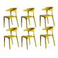 Contemporary Style Armless Dining Chair Plastic Open Back Side Chair for Restaurant Yellow 6 Piece Set Clearhalo 'Dining Chairs' 'Dining Tables & Seating' 'dining_chair' 'furn' 'furn_dining_chair' 'Furniture' 'Kitchen & Dining Furniture' 6086598