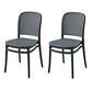 Contemporary Style Armless Chair Plastic Open Back Side Chair for Restaurant Bedroom Black 2 Piece Set Clearhalo 'Dining Chairs' 'Dining Tables & Seating' 'dining_chair' 'furn' 'furn_dining_chair' 'Furniture' 'Kitchen & Dining Furniture' 6086606