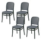 Contemporary Style Armless Chair Plastic Open Back Side Chair for Restaurant Bedroom Black 4 Piece Set Clearhalo 'Dining Chairs' 'Dining Tables & Seating' 'dining_chair' 'furn' 'furn_dining_chair' 'Furniture' 'Kitchen & Dining Furniture' 6086607