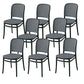 Contemporary Style Armless Chair Plastic Open Back Side Chair for Restaurant Bedroom Black 8 Piece Set Clearhalo 'Dining Chairs' 'Dining Tables & Seating' 'dining_chair' 'furn' 'furn_dining_chair' 'Furniture' 'Kitchen & Dining Furniture' 6086612