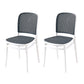 Contemporary Style Armless Chair Plastic Open Back Side Chair for Restaurant Bedroom Black White 2 Piece Set Clearhalo 'Dining Chairs' 'Dining Tables & Seating' 'dining_chair' 'furn' 'furn_dining_chair' 'Furniture' 'Kitchen & Dining Furniture' 6086616