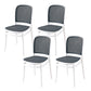 Contemporary Style Armless Chair Plastic Open Back Side Chair for Restaurant Bedroom Black White 4 Piece Set Clearhalo 'Dining Chairs' 'Dining Tables & Seating' 'dining_chair' 'furn' 'furn_dining_chair' 'Furniture' 'Kitchen & Dining Furniture' 6086618