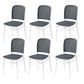 Contemporary Style Armless Chair Plastic Open Back Side Chair for Restaurant Bedroom Black White 6 Piece Set Clearhalo 'Dining Chairs' 'Dining Tables & Seating' 'dining_chair' 'furn' 'furn_dining_chair' 'Furniture' 'Kitchen & Dining Furniture' 6086620