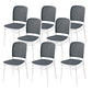Contemporary Style Armless Chair Plastic Open Back Side Chair for Restaurant Bedroom Black White 8 Piece Set Clearhalo 'Dining Chairs' 'Dining Tables & Seating' 'dining_chair' 'furn' 'furn_dining_chair' 'Furniture' 'Kitchen & Dining Furniture' 6086621
