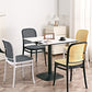 Contemporary Style Armless Chair Plastic Open Back Side Chair for Restaurant Bedroom Clearhalo 'Dining Chairs' 'Dining Tables & Seating' 'dining_chair' 'furn' 'furn_dining_chair' 'Furniture' 'Kitchen & Dining Furniture' 6086624