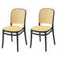 Contemporary Style Armless Chair Plastic Open Back Side Chair for Restaurant Bedroom Yellow Black 2 Piece Set Clearhalo 'Dining Chairs' 'Dining Tables & Seating' 'dining_chair' 'furn' 'furn_dining_chair' 'Furniture' 'Kitchen & Dining Furniture' 6086625