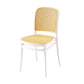 Contemporary Style Armless Chair Plastic Open Back Side Chair for Restaurant Bedroom Yellow White 1 Piece Clearhalo 'Dining Chairs' 'Dining Tables & Seating' 'dining_chair' 'furn' 'furn_dining_chair' 'Furniture' 'Kitchen & Dining Furniture' 6086631