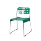 Industrial Armless Kitchen Chair Plastic Open Back Side Dining Chair with Metal Base Green 1 Piece Clearhalo 'Dining Chairs' 'Dining Tables & Seating' 'dining_chair' 'furn' 'furn_dining_chair' 'Furniture' 'Kitchen & Dining Furniture' 6086798