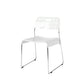 Industrial Armless Kitchen Chair Plastic Open Back Side Dining Chair with Metal Base White 1 Piece Clearhalo 'Dining Chairs' 'Dining Tables & Seating' 'dining_chair' 'furn' 'furn_dining_chair' 'Furniture' 'Kitchen & Dining Furniture' 6086812