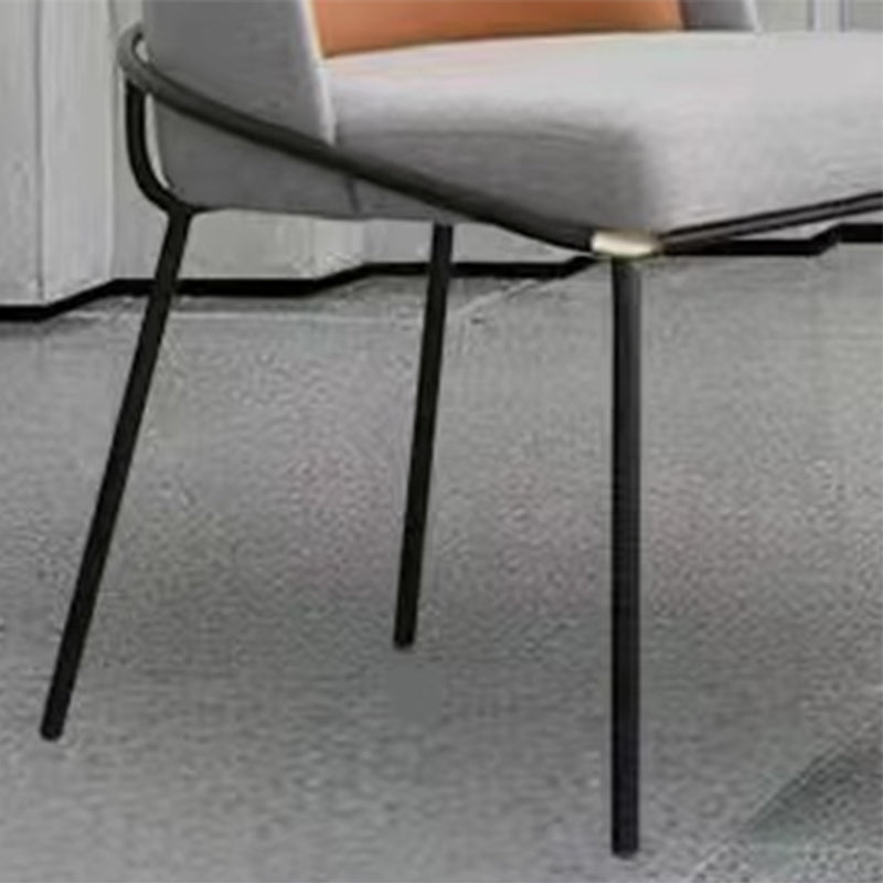 Modern Upholstered Armless Chair Fabric Dining Chair with Metal Base for Restaurant Clearhalo 'Dining Chairs' 'Dining Tables & Seating' 'dining_chair' 'furn' 'furn_dining_chair' 'Furniture' 'Kitchen & Dining Furniture' 6086834