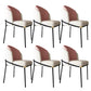 Modern Upholstered Armless Chair Fabric Dining Chair with Metal Base for Restaurant Khaki 6 Piece Set Clearhalo 'Dining Chairs' 'Dining Tables & Seating' 'dining_chair' 'furn' 'furn_dining_chair' 'Furniture' 'Kitchen & Dining Furniture' 6086837