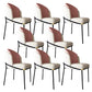 Modern Upholstered Armless Chair Fabric Dining Chair with Metal Base for Restaurant Khaki 8 Piece Set Clearhalo 'Dining Chairs' 'Dining Tables & Seating' 'dining_chair' 'furn' 'furn_dining_chair' 'Furniture' 'Kitchen & Dining Furniture' 6086838