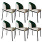 Modern Upholstered Armless Chair Fabric Dining Chair with Metal Base for Restaurant Green 6 Piece Set Clearhalo 'Dining Chairs' 'Dining Tables & Seating' 'dining_chair' 'furn' 'furn_dining_chair' 'Furniture' 'Kitchen & Dining Furniture' 6086841