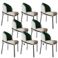 Modern Upholstered Armless Chair Fabric Dining Chair with Metal Base for Restaurant Green 8 Piece Set Clearhalo 'Dining Chairs' 'Dining Tables & Seating' 'dining_chair' 'furn' 'furn_dining_chair' 'Furniture' 'Kitchen & Dining Furniture' 6086842