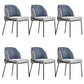 Modern Upholstered Armless Chair Fabric Dining Chair with Metal Base for Restaurant Blue 6 Piece Set Clearhalo 'Dining Chairs' 'Dining Tables & Seating' 'dining_chair' 'furn' 'furn_dining_chair' 'Furniture' 'Kitchen & Dining Furniture' 6086849