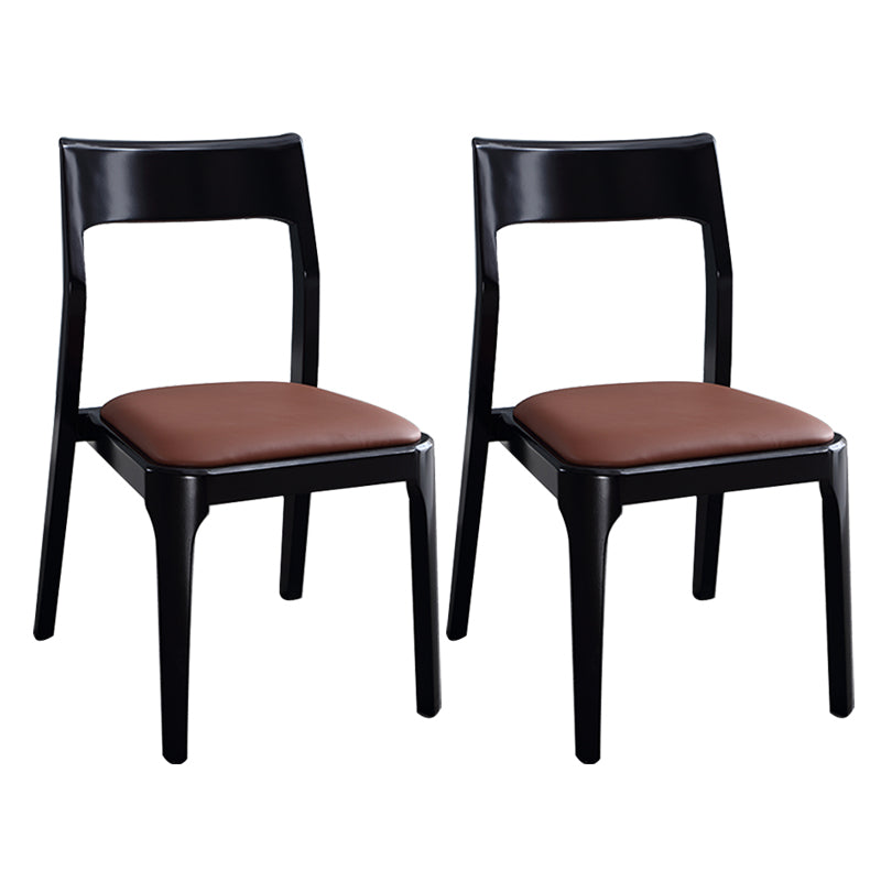 Traditional Armless Dining Chairs Open Back Dining Side Chair