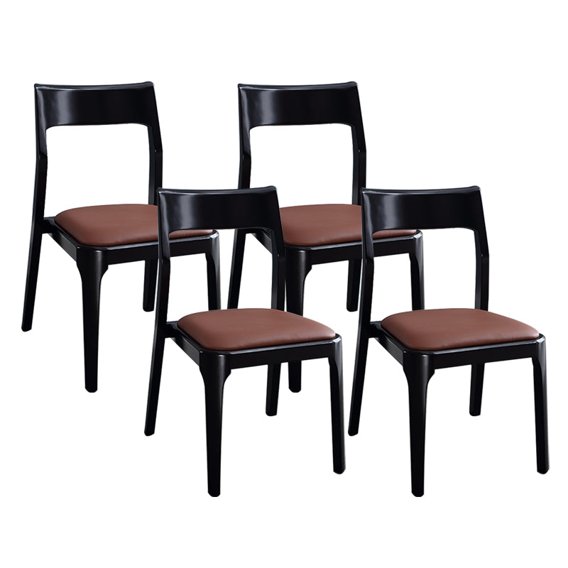Traditional Armless Dining Chairs Open Back Dining Side Chair