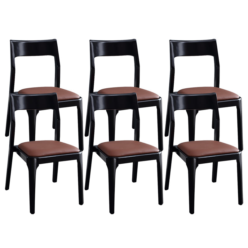 Traditional Armless Dining Chairs Open Back Dining Side Chair