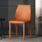 Upholstered Side Chair Modern Faux Leather Armless Dining Chairs