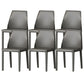 Upholstered Side Chair Modern Faux Leather Armless Dining Chairs