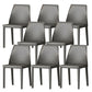 Upholstered Side Chair Modern Faux Leather Armless Dining Chairs
