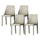 Upholstered Side Chair Modern Faux Leather Armless Dining Chairs