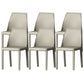 Upholstered Side Chair Modern Faux Leather Armless Dining Chairs