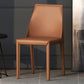 Upholstered Side Chair Modern Faux Leather Armless Dining Chairs