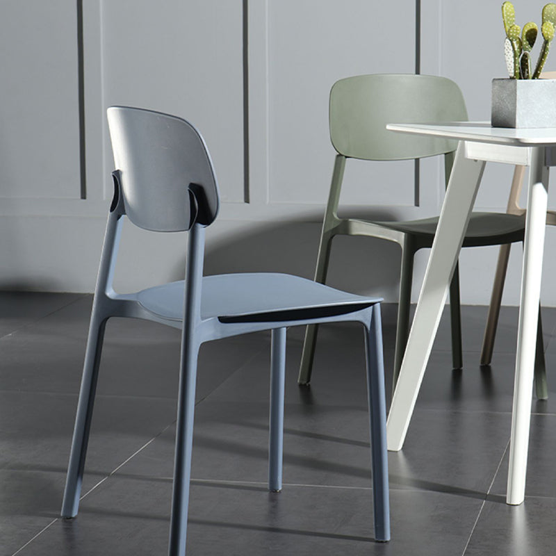 Silla de plástico de la parte posterior abierta moderna silla de brazo de plástico para el dormitorio