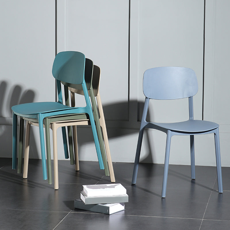 Silla de plástico de la parte posterior abierta moderna silla de brazo de plástico para el dormitorio