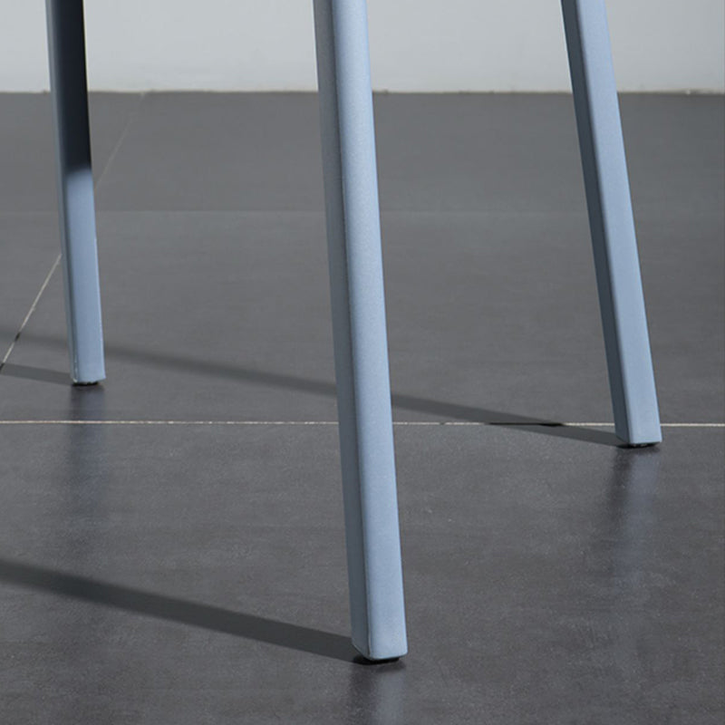 Silla de plástico de la parte posterior abierta moderna silla de brazo de plástico para el dormitorio