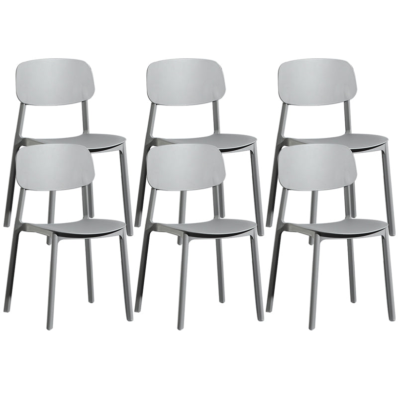 Silla de plástico de la parte posterior abierta moderna silla de brazo de plástico para el dormitorio