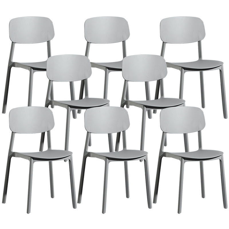 Silla de plástico de la parte posterior abierta moderna silla de brazo de plástico para el dormitorio