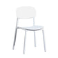 Silla de plástico de la parte posterior abierta moderna silla de brazo de plástico para el dormitorio