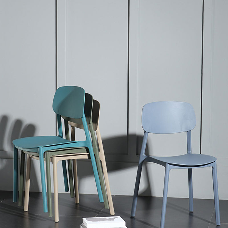 Silla de plástico de la parte posterior abierta moderna silla de brazo de plástico para el dormitorio