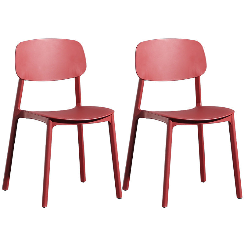 Silla de plástico de la parte posterior abierta moderna silla de brazo de plástico para el dormitorio