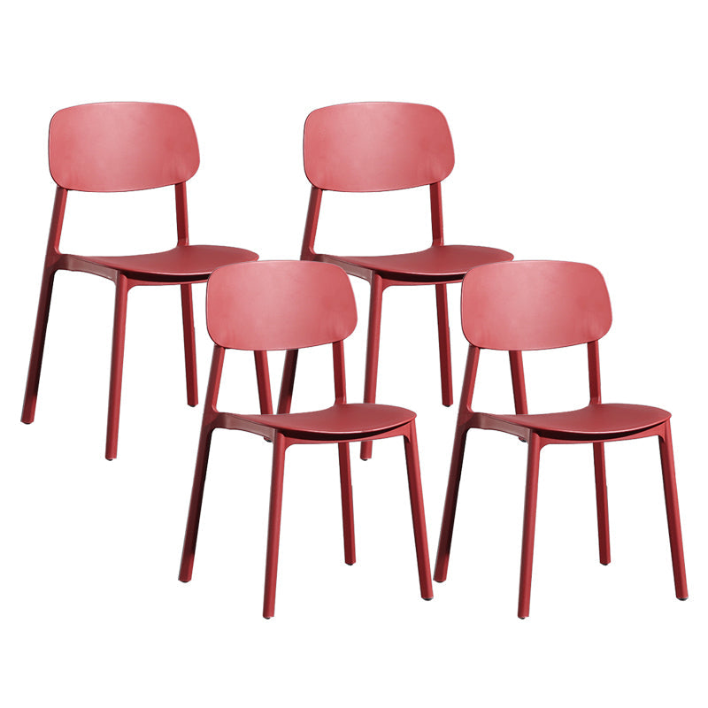 Silla de plástico de la parte posterior abierta moderna silla de brazo de plástico para el dormitorio