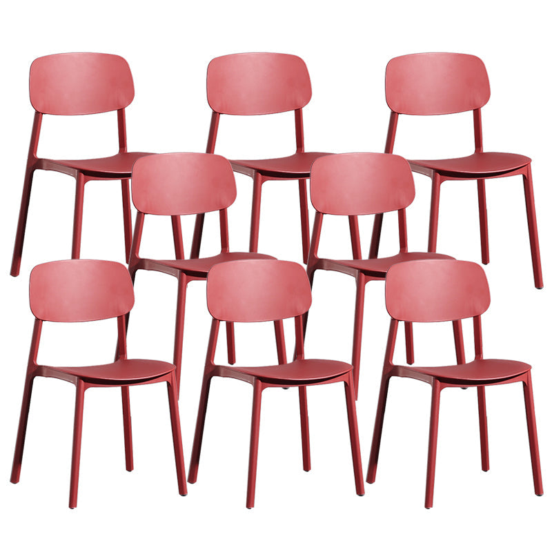 Silla de plástico de la parte posterior abierta moderna silla de brazo de plástico para el dormitorio