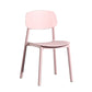 Silla de plástico de la parte posterior abierta moderna silla de brazo de plástico para el dormitorio