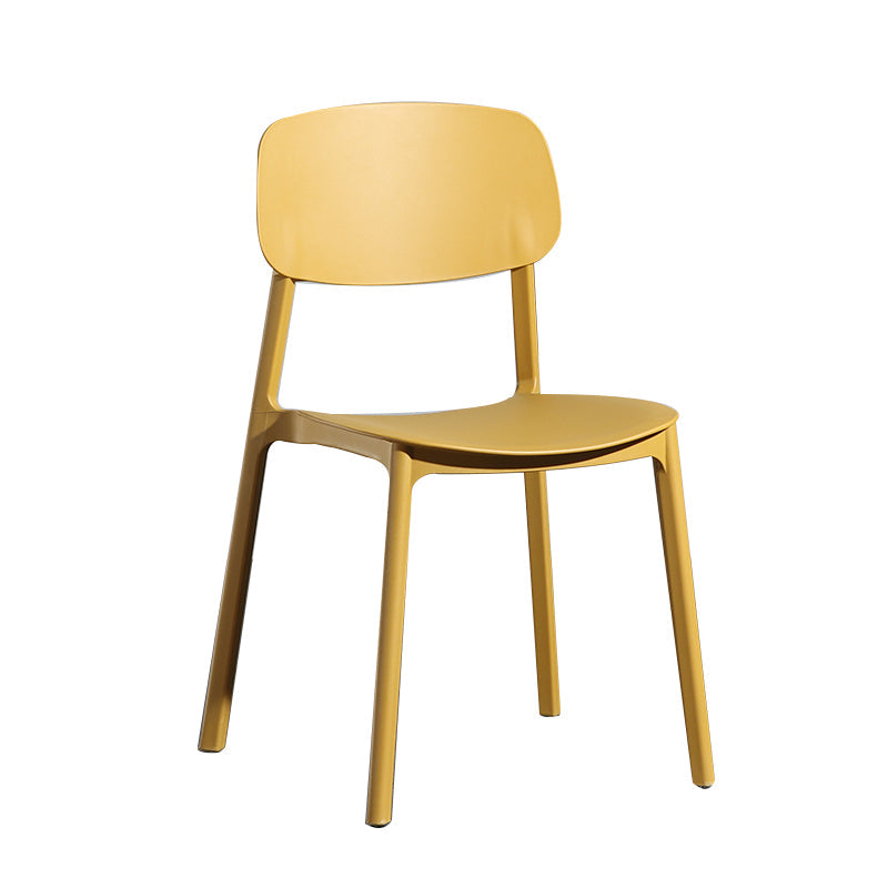 Silla de plástico de la parte posterior abierta moderna silla de brazo de plástico para el dormitorio