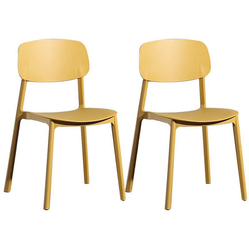 Silla de plástico de la parte posterior abierta moderna silla de brazo de plástico para el dormitorio