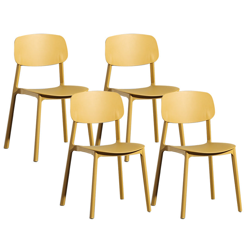 Silla de plástico de la parte posterior abierta moderna silla de brazo de plástico para el dormitorio