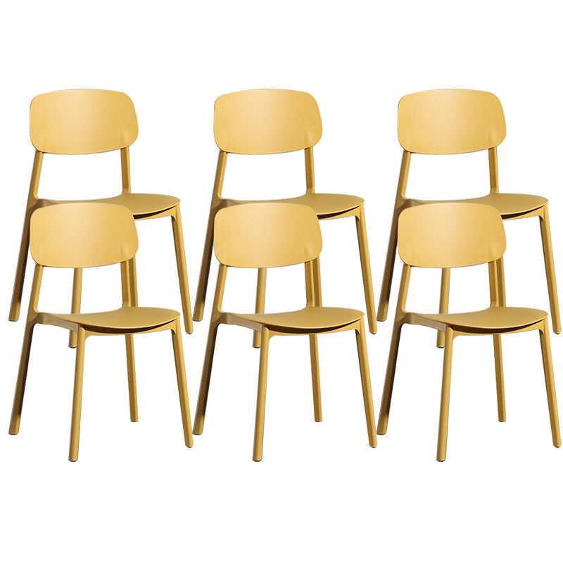 Silla de plástico de la parte posterior abierta moderna silla de brazo de plástico para el dormitorio