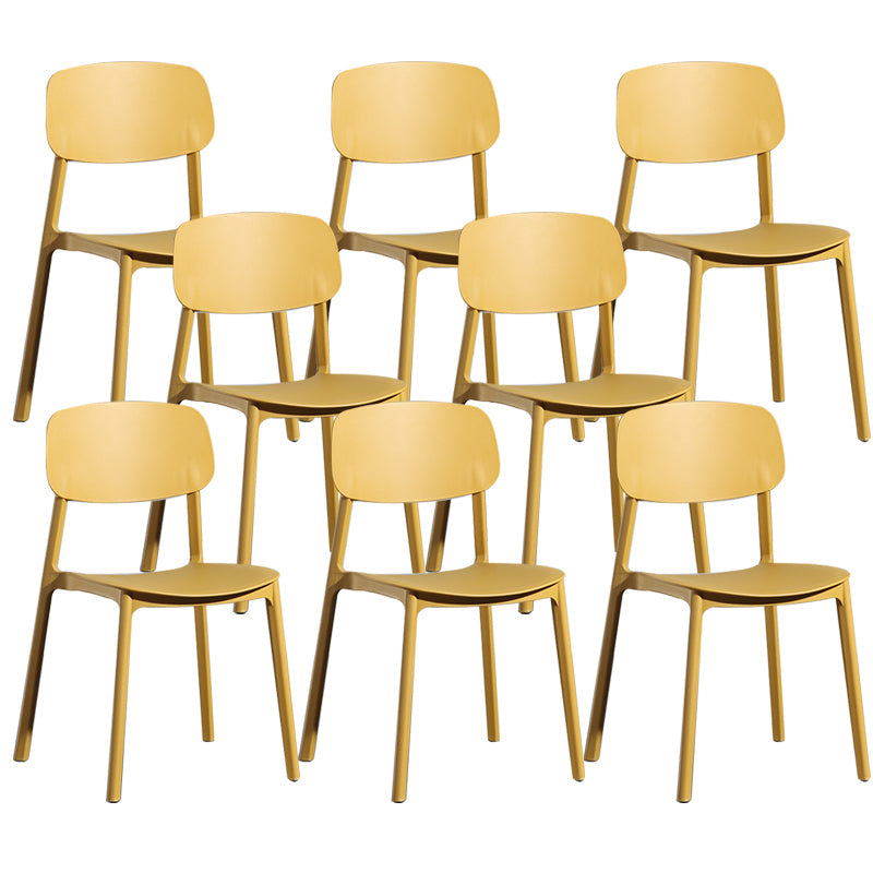 Silla de plástico de la parte posterior abierta moderna silla de brazo de plástico para el dormitorio